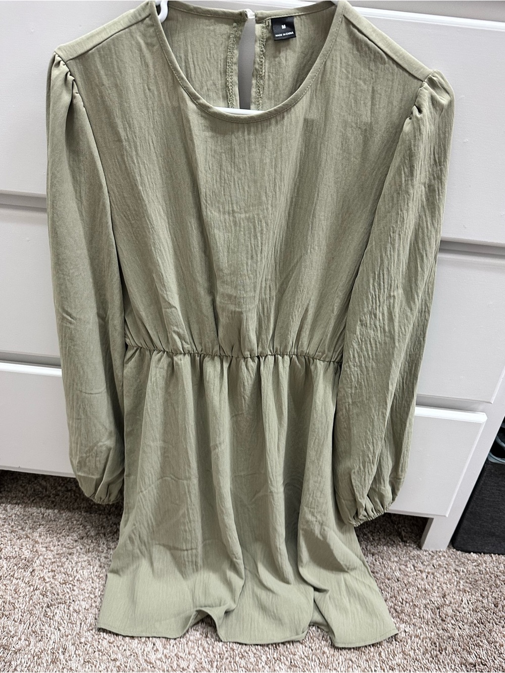 3 Dress Bundle- Olive Green Long Sleeve Midi Dress, Black Long Sleeve